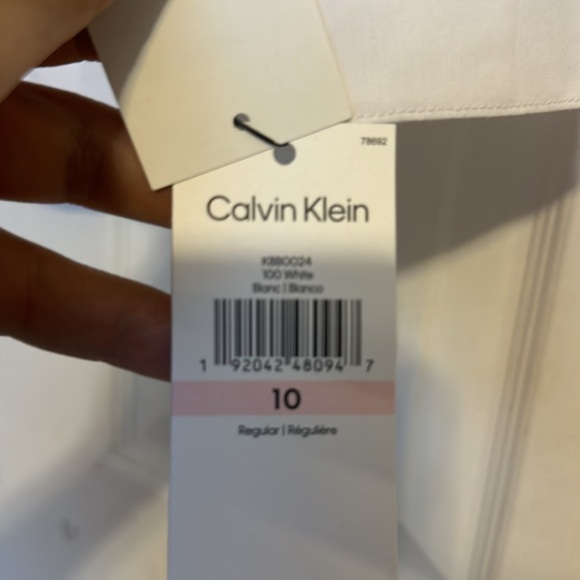 Calvin Klein white button slim fit stretch - Picture 5 of 5